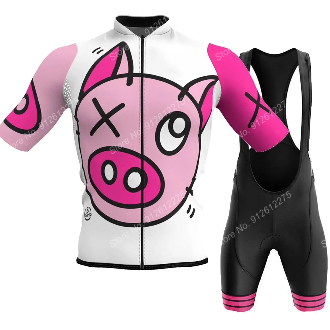 Mountain Biking Wallpaper - Set Cartoon Comic Pig 2023 Maglia
