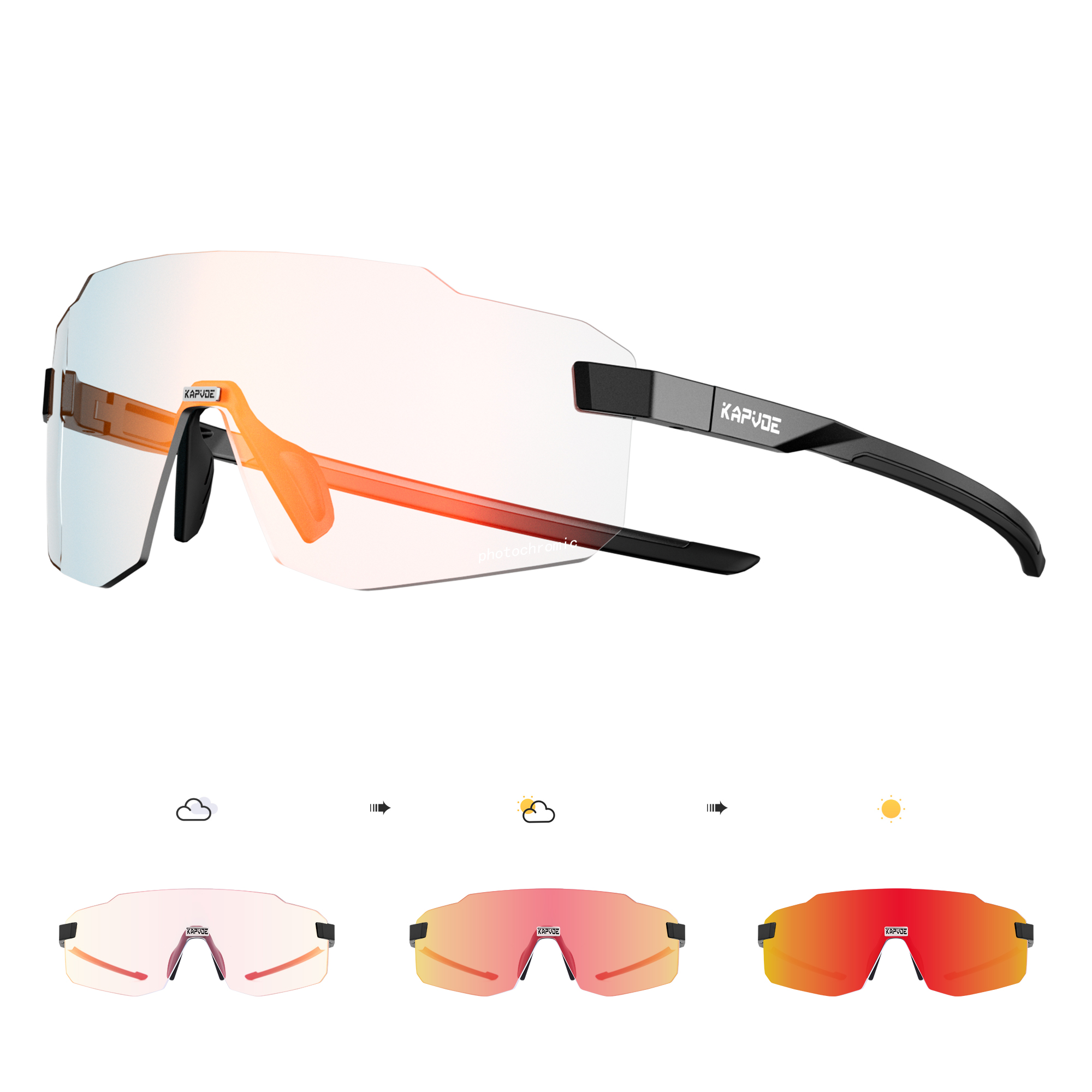 Mountain Biking Glasses - Kapvoe Occhiali da trekking fotocromatici Occhiali