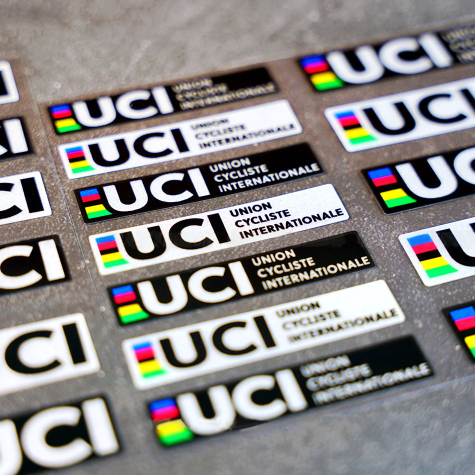 Mountain Biking Uci - 1 set di adesivi in vinile
