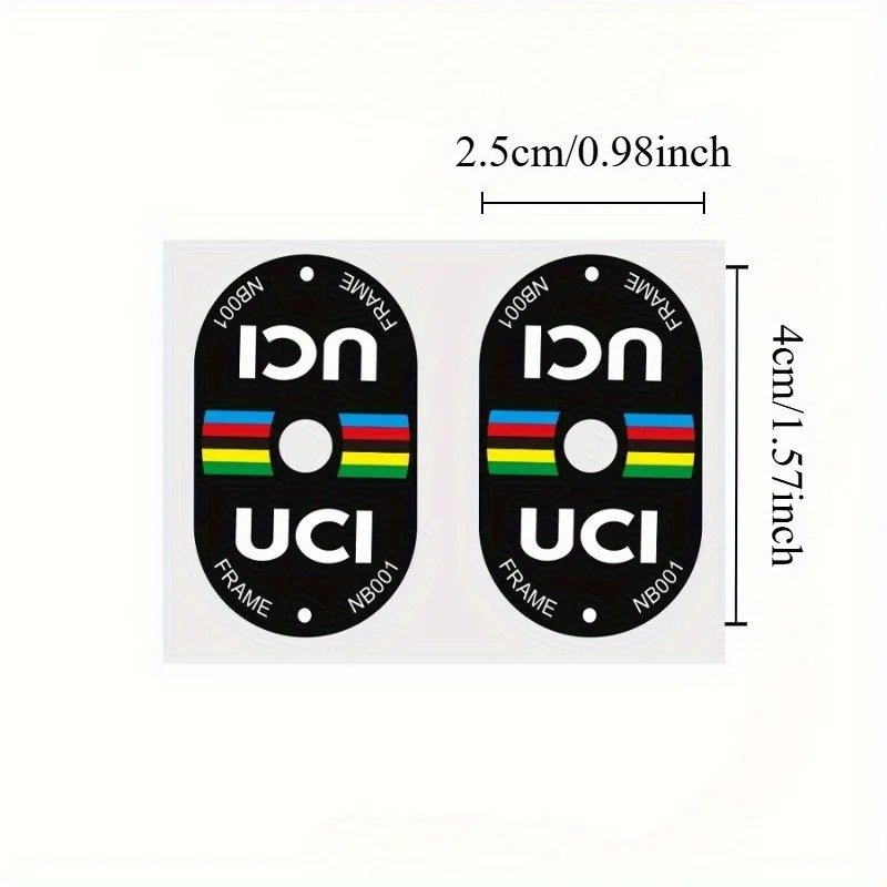 Mountain Biking Uci - 2 adesivi in PVC impermeabili certificati